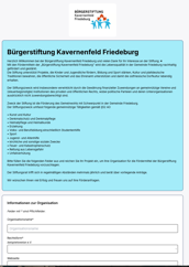Vorschau: Online-Formular Förderantrag